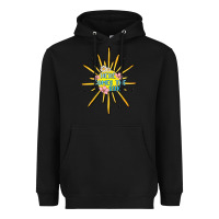 Black here comes the sun Heavyweight Hoodie - MaliasSmallBusiness