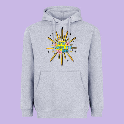 Here Comes The Sun Heavyweight Hoodie Designed By Maliassmallbusiness