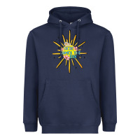 Navy here comes the sun Heavyweight Hoodie - MaliasSmallBusiness