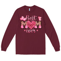Burgundy best mom ever mother's day Long Sleeve Tee - JahusDesignShop