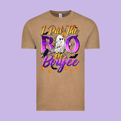 I Put The Boo In Boujee Vintage Tee Designed By Texasbilliewilder