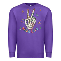 Purple wife life Premium Sweatshirt - MaliasSmallBusiness