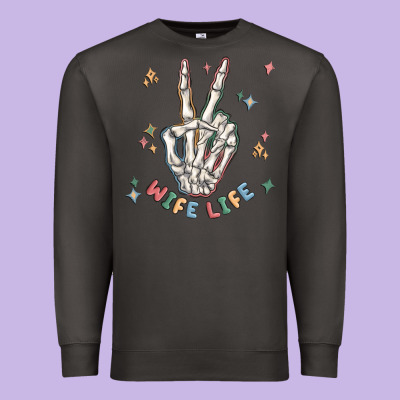 Wife Life Premium Sweatshirt Designed By Maliassmallbusiness