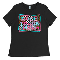 Black race track mom Ladies Tee - AdoDesignShop