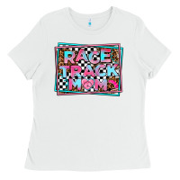 White race track mom Ladies Tee - AdoDesignShop