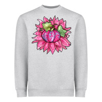 Heather Grey sunflower pumpkin breast cancer Heavyweight Sweatshirt - Zillion Design Studio