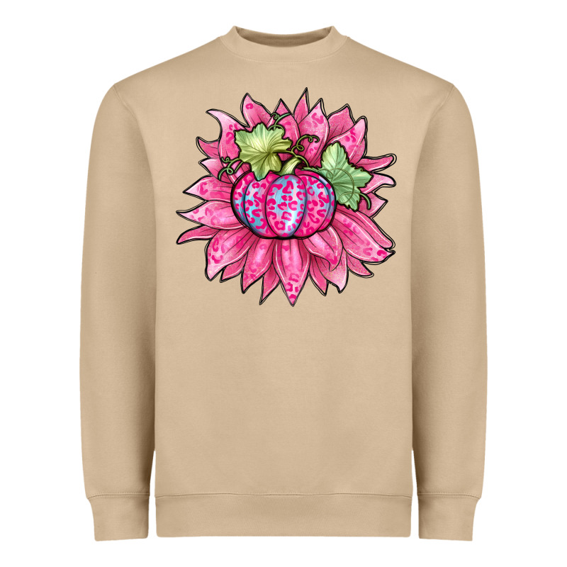 Sunflower Pumpkin Breast Cancer Heavyweight Sweatshirt by Zillion Design Studio | Teevron