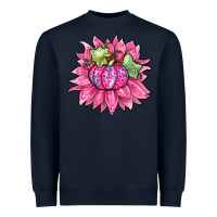 Navy sunflower pumpkin breast cancer Heavyweight Sweatshirt - Zillion Design Studio