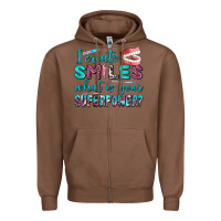 Chestnut i create smile what is your superpower Zipper Hoodie - AdoDesignShop