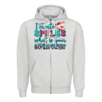 Dove Grey i create smile what is your superpower Zipper Hoodie - AdoDesignShop