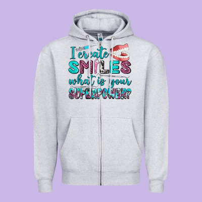 I Create Smile What Is Your Superpower Zipper Hoodie Designed By Adodesignshop