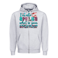 Heather Grey i create smile what is your superpower Zipper Hoodie - AdoDesignShop