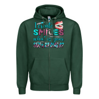 Sports Green i create smile what is your superpower Zipper Hoodie - AdoDesignShop