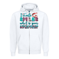 White i create smile what is your superpower Zipper Hoodie - AdoDesignShop
