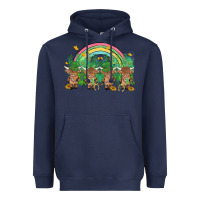 Navy st patrick's day baby highland cow Heavyweight Hoodie - MaliasSmallBusiness