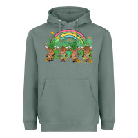 Sage st patrick's day baby highland cow Heavyweight Hoodie - MaliasSmallBusiness