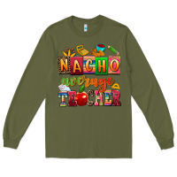 Army Green nacho average teacher Long Sleeve Tee - AdoDesignShop