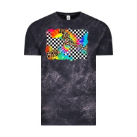 Cloud Black race leopard tie dye background Vintage Tee - Zillion Design Studio