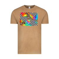 Vintage Camel race leopard tie dye background Vintage Tee - Zillion Design Studio
