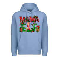 Colony Blue Christmas Mama Elf Premium Hoodie - BundleAndBundleShop