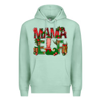 Seafoam Christmas Mama Elf Premium Hoodie - BundleAndBundleShop