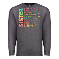 Charcoal Heather sister beautiful loyal reliable Premium Sweatshirt - MaliasSmallBusiness
