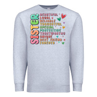 Heather Grey sister beautiful loyal reliable Premium Sweatshirt - MaliasSmallBusiness