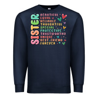 Navy sister beautiful loyal reliable Premium Sweatshirt - MaliasSmallBusiness