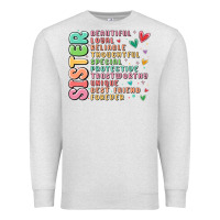 Oatmeal Heather sister beautiful loyal reliable Premium Sweatshirt - MaliasSmallBusiness