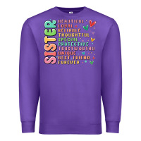 Purple sister beautiful loyal reliable Premium Sweatshirt - MaliasSmallBusiness