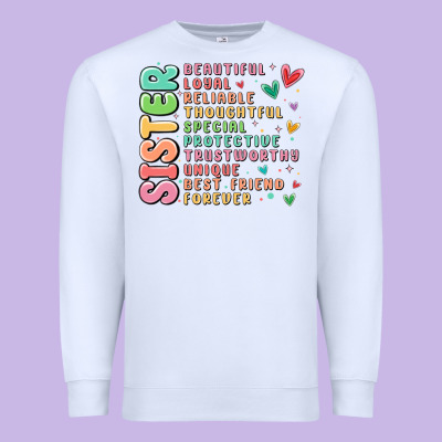 Sister Beautiful Loyal Reliable Premium Sweatshirt Designed By Maliassmallbusiness