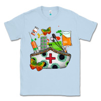 Dusty Blue nurse   juneteenth Classic Tee - AdoDesignShop