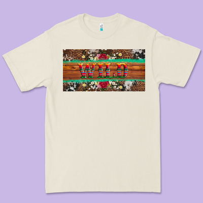 Western Wild And Floral Leopard  Cowhide Licanse Plate Premium Tee Designed By Artiststas