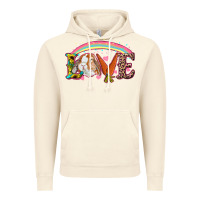 Vintage Artic Easter Bunny Love With Rainbow Vintage Hoodie - RanaPortraitStore