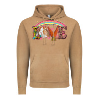 Vintage Camel Easter Bunny Love With Rainbow Vintage Hoodie - RanaPortraitStore