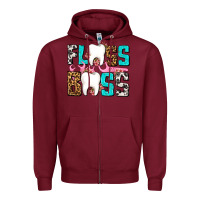 Burgundy floss boss Zipper Hoodie - AdoDesignShop