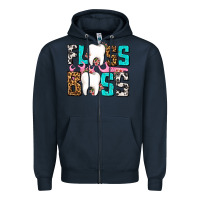 Navy floss boss Zipper Hoodie - AdoDesignShop