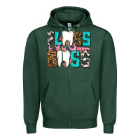 Sports Green floss boss Zipper Hoodie - AdoDesignShop