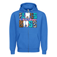 True Royal floss boss Zipper Hoodie - AdoDesignShop