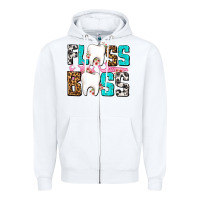 White floss boss Zipper Hoodie - AdoDesignShop