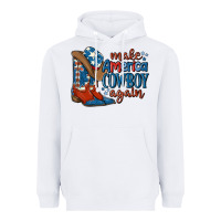 White make america cowboy again Heavyweight Hoodie - MaliasSmallBusiness