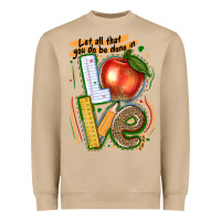 Mushroom let all that you do be done in love Heavyweight Sweatshirt - texasbilliewilder