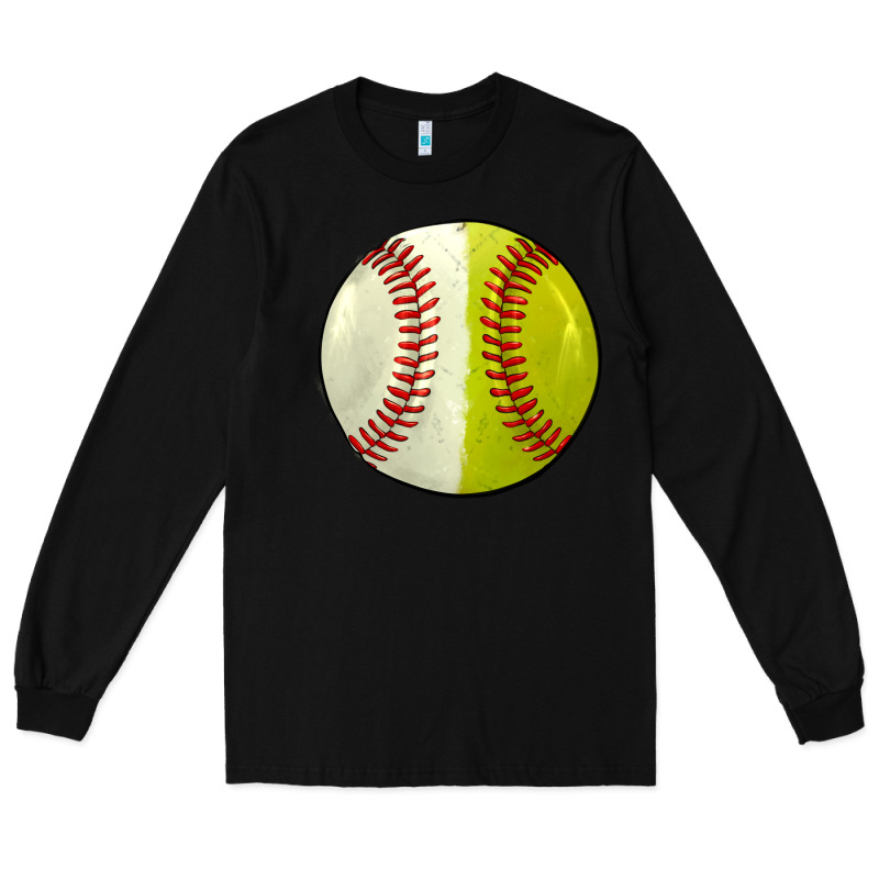 Half Baseball Softball Long Sleeve Tee by JahusDesignShop | Teevron