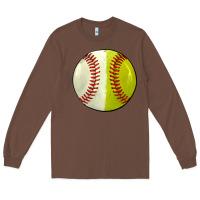 Chestnut half baseball softball Long Sleeve Tee - JahusDesignShop