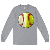 Heather Grey half baseball softball Long Sleeve Tee - JahusDesignShop