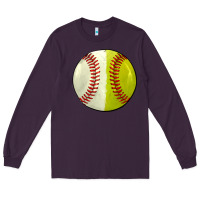 Plum half baseball softball Long Sleeve Tee - JahusDesignShop