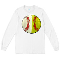 White half baseball softball Long Sleeve Tee - JahusDesignShop