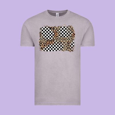 Race Leopard Background Vintage Tee Designed By Zillion Design Studio