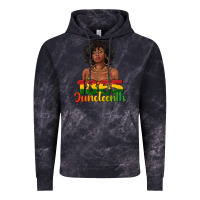 Cloud Black 1865 juneteenth with afro black woman Vintage Hoodie - texasbilliewilder
