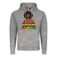 Cloud Rock 1865 juneteenth with afro black woman Vintage Hoodie - texasbilliewilder